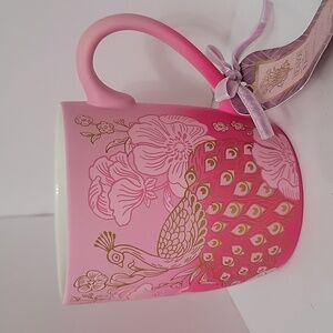 Dwell Studio Pink Peacock Mug, NWT